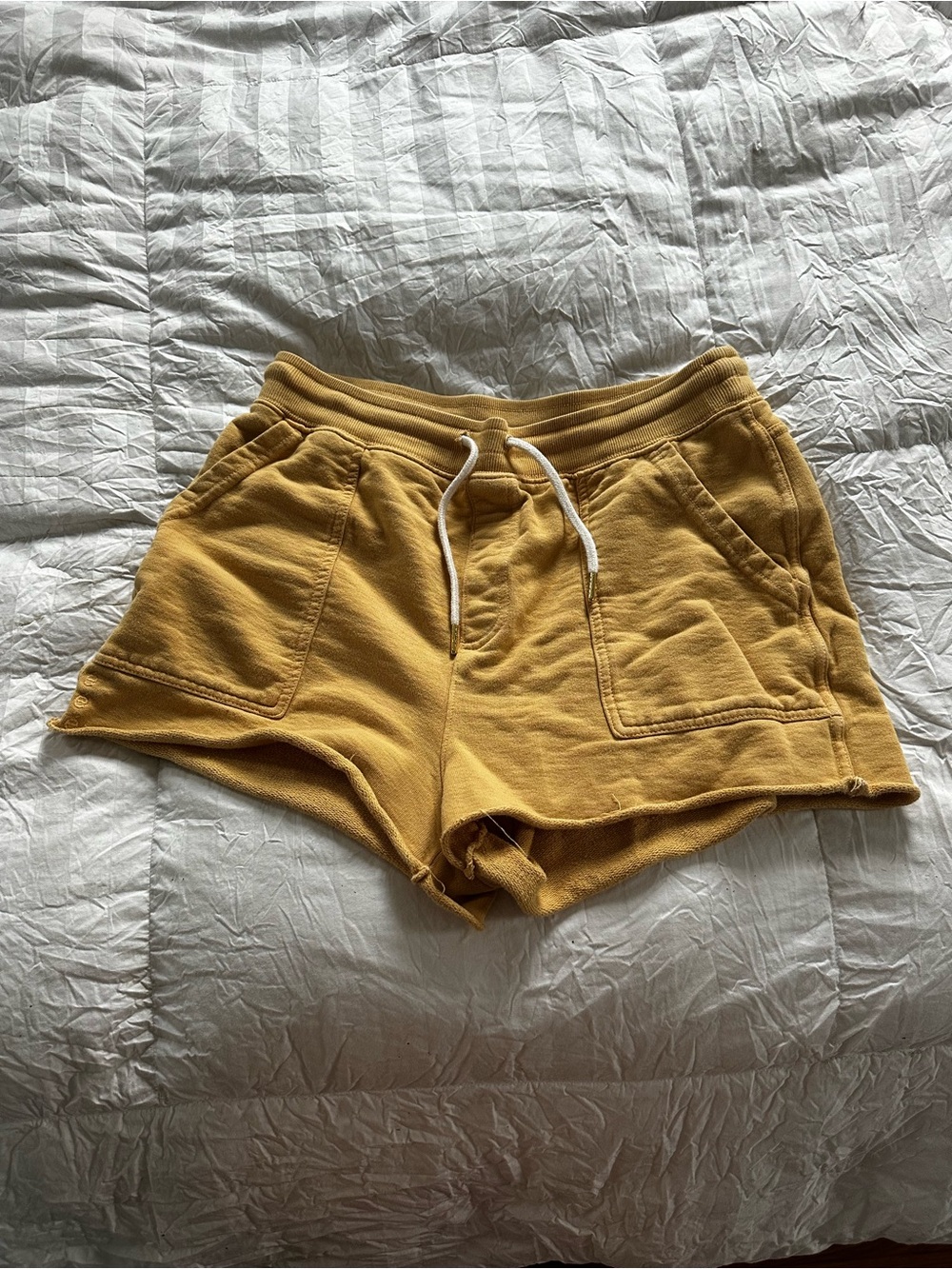 Etica Women’s Mustard Yellow Drawstring Lounge Shorts